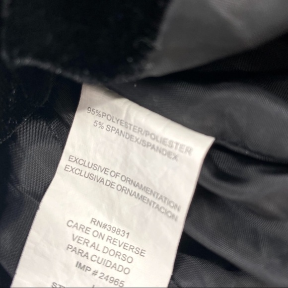 3/$30 XOXO Black Crushed Velvet One Button Blazer Sz L - Picture 8 of 9
